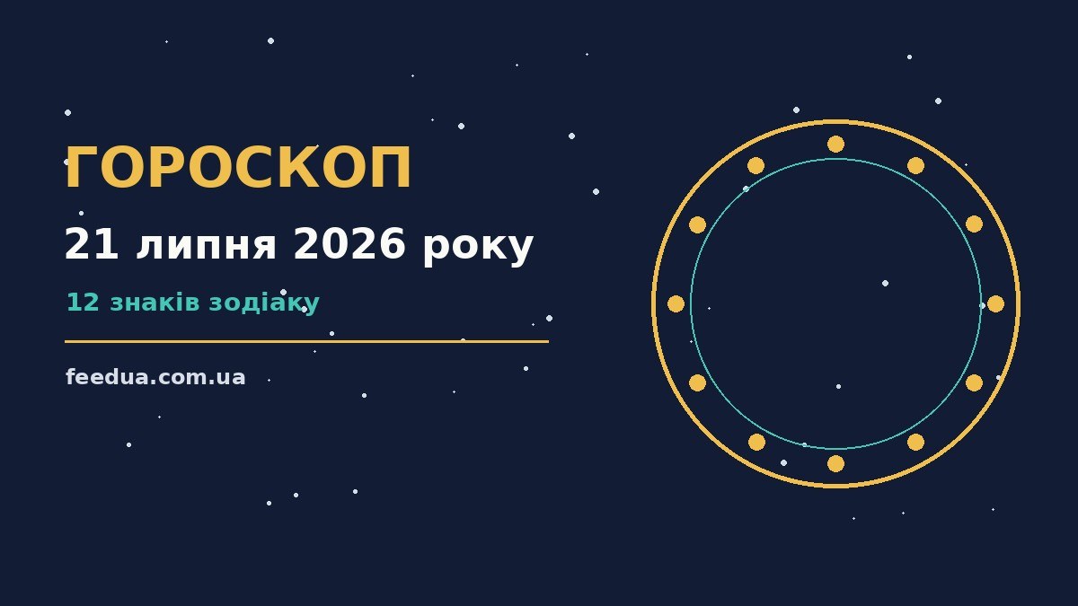Зодіакальний фон із м'яким зоряним небом для гороскопу на 21 липня 2026 року