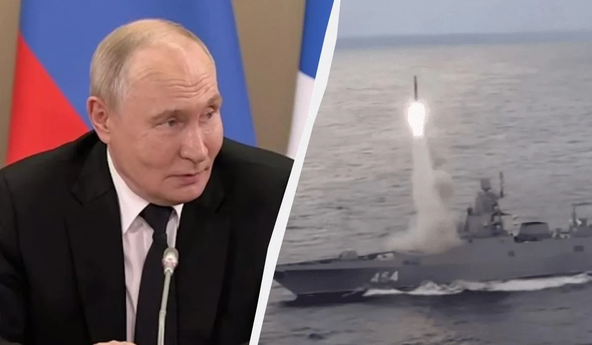 Володимир Путін під час зустрічі з військовими ВМФ РФ
