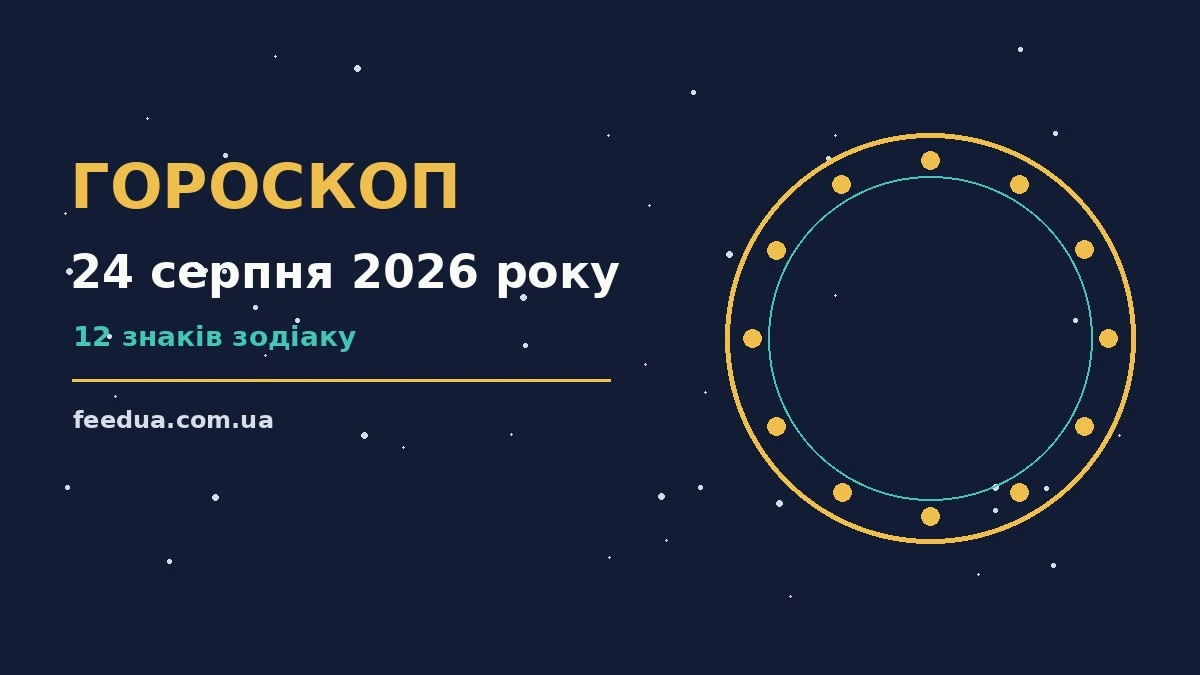 Гороскоп на 24 серпня 2026 року: рішення та підказки дня для роботи, дому й кохання