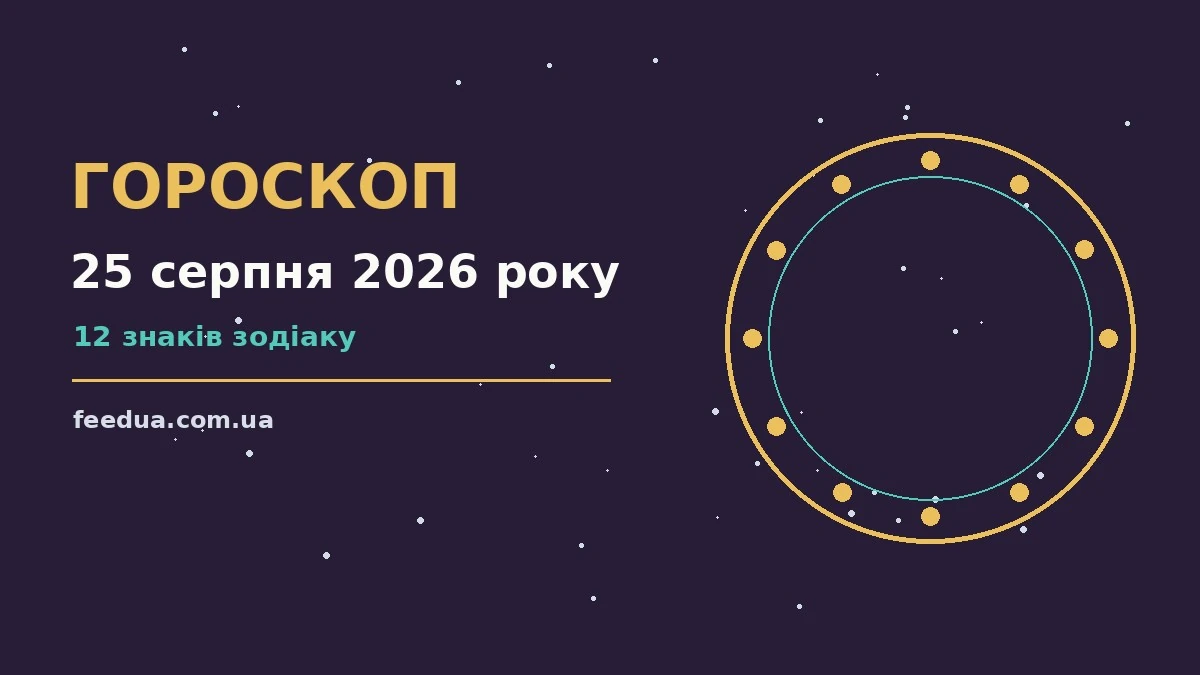 Вівторковий гороскоп на 25 серпня 2026 року із практичними порадами для дванадцяти знаків Зодіаку