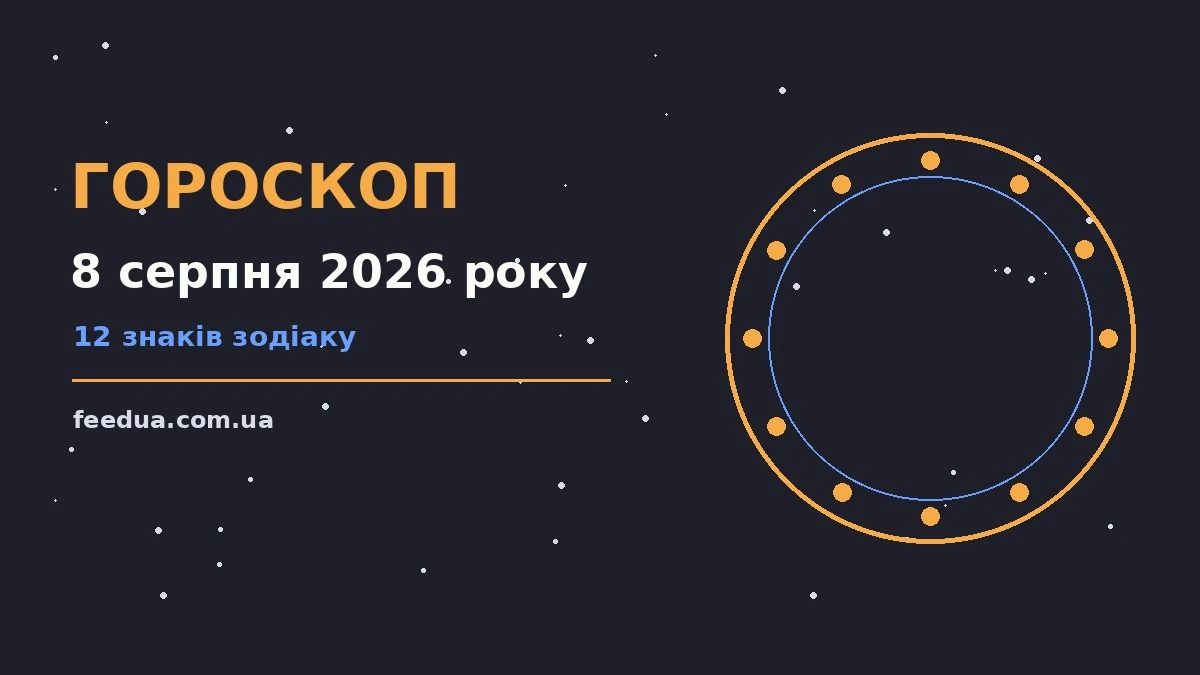 Гороскоп на 8 серпня 2026 року: рішення та підказки дня для роботи, дому й кохання