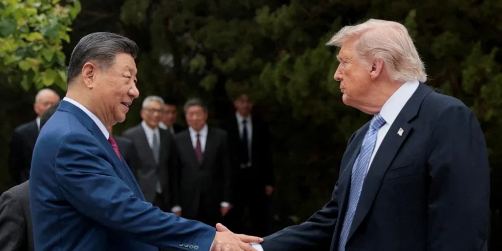 Сі Цзіньпін і Дональд Трамп під час зустрічі у Вашингтоні