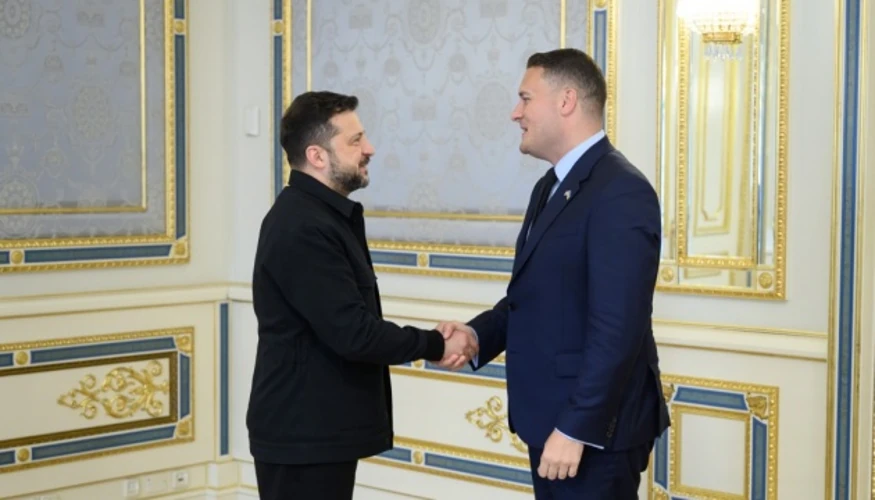 Володимир Зеленський і Вес Стрітінг під час зустрічі у Києві