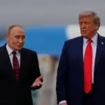 Володимир Путін та Дональд Трамп під час зустрічі