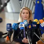 Кая Каллас перед початком засідання Ради ЄС із закордонних справ у Люксембурзі